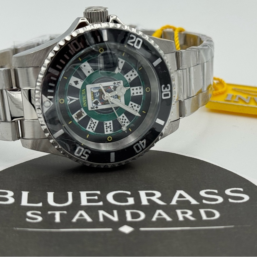Invicta 50524 Pro Diver House of Cards Casino Dial Watch 40mm Steel NEW